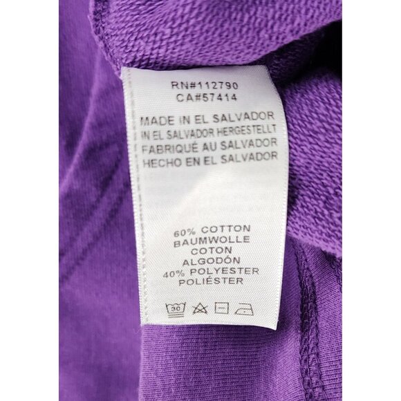 True Religion Hoodie Womens Small Purple Full Zip Cutoff Sleeves Sweatshirt - Picture 11 of 11